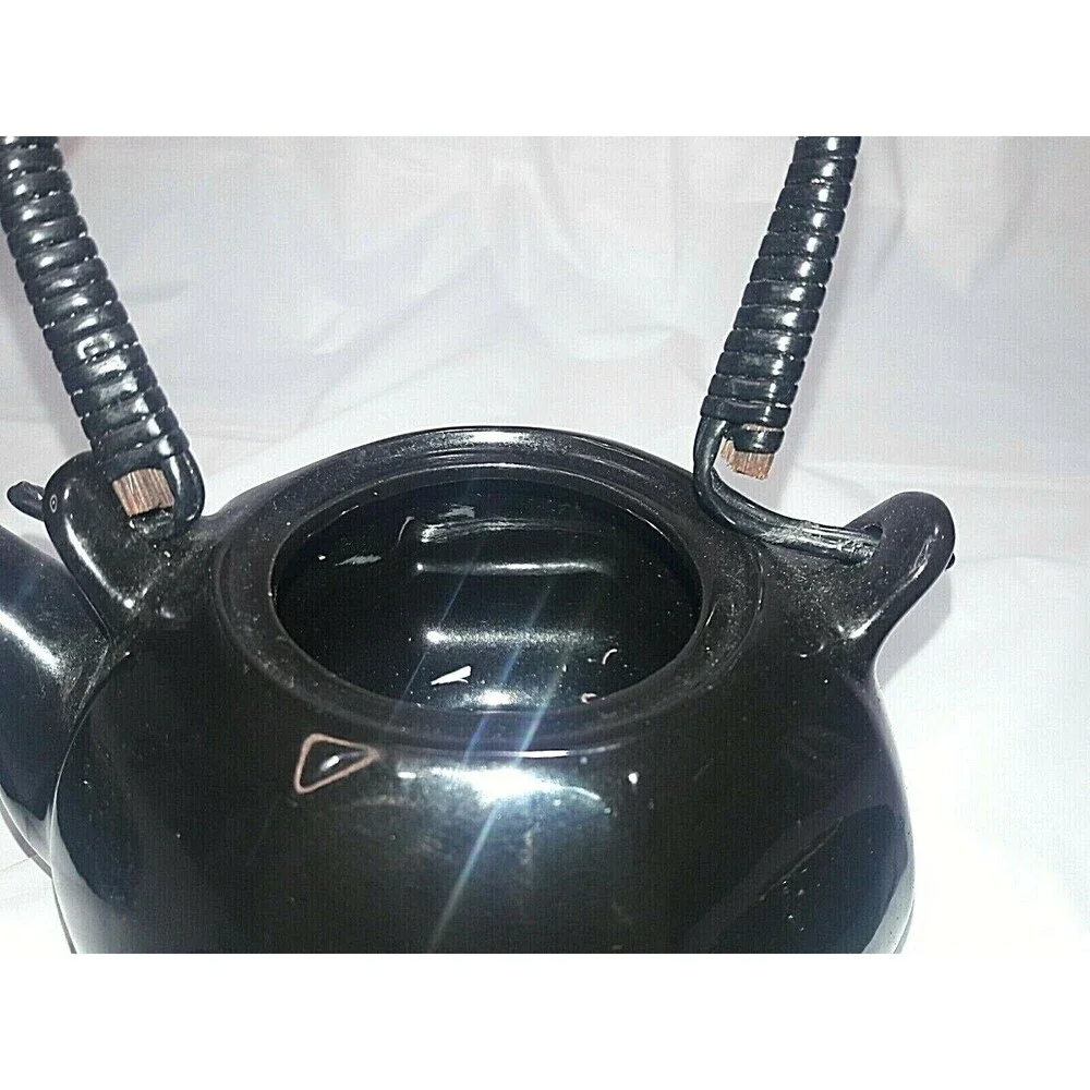 Black Ceramic Tea Set 5 Piece Teapot and 4 Cups